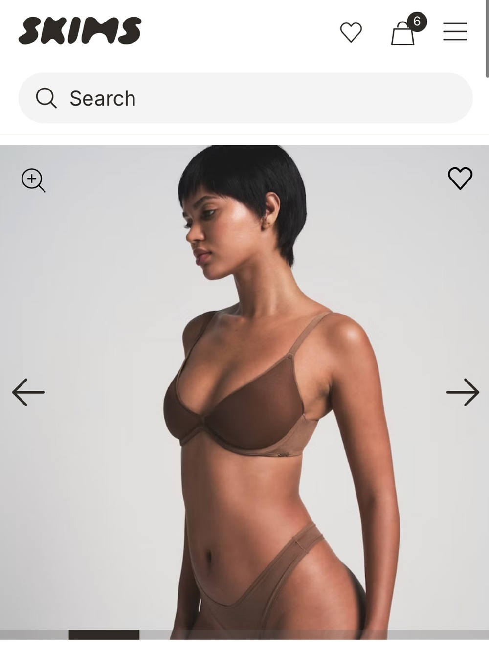 SKIMS Weightless Demi Scoop Underwire Bra Espresso Brown 40H New W Tags!!